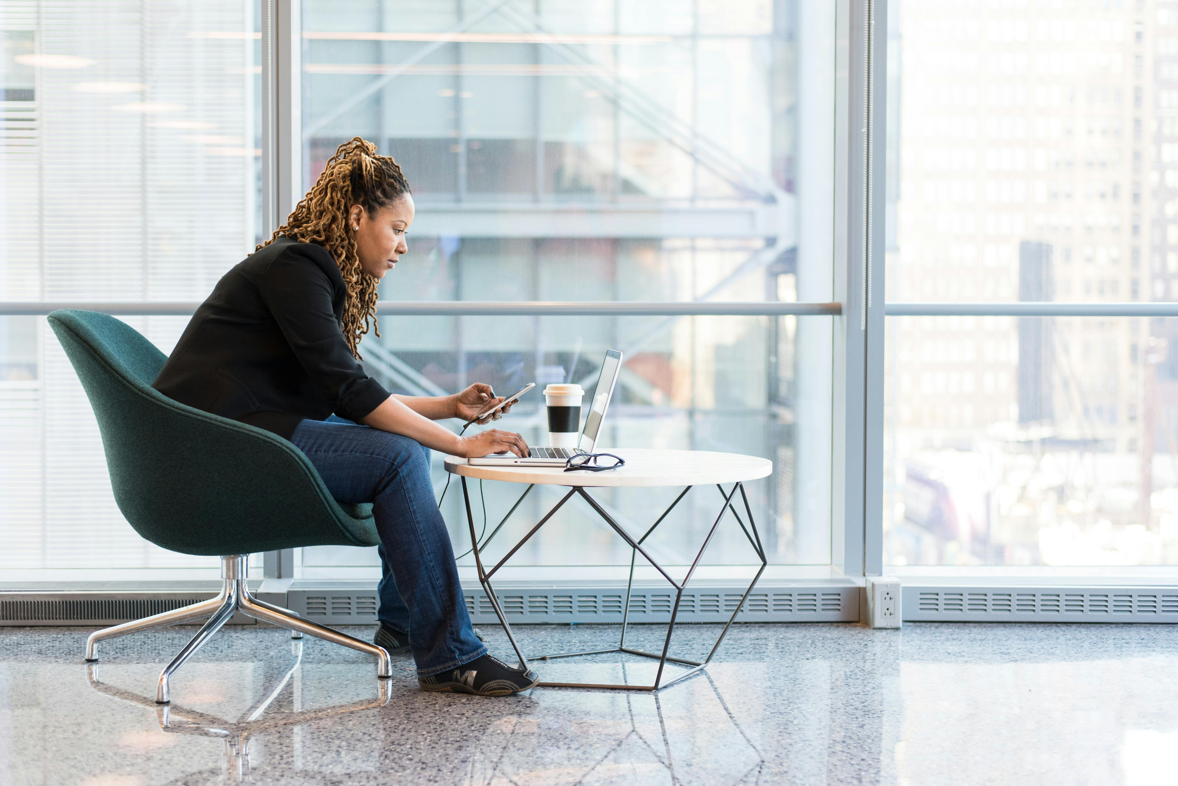 Business professional working at desk